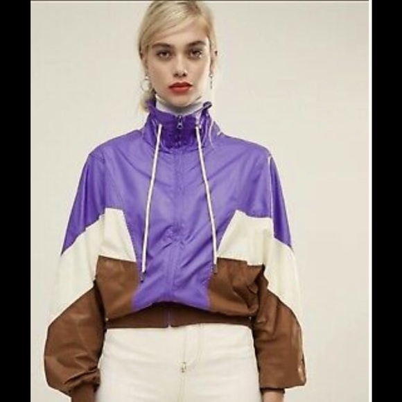 Stradivarius Colorblock Windbreaker 90sRetro Jackt - Picture 1 of 4